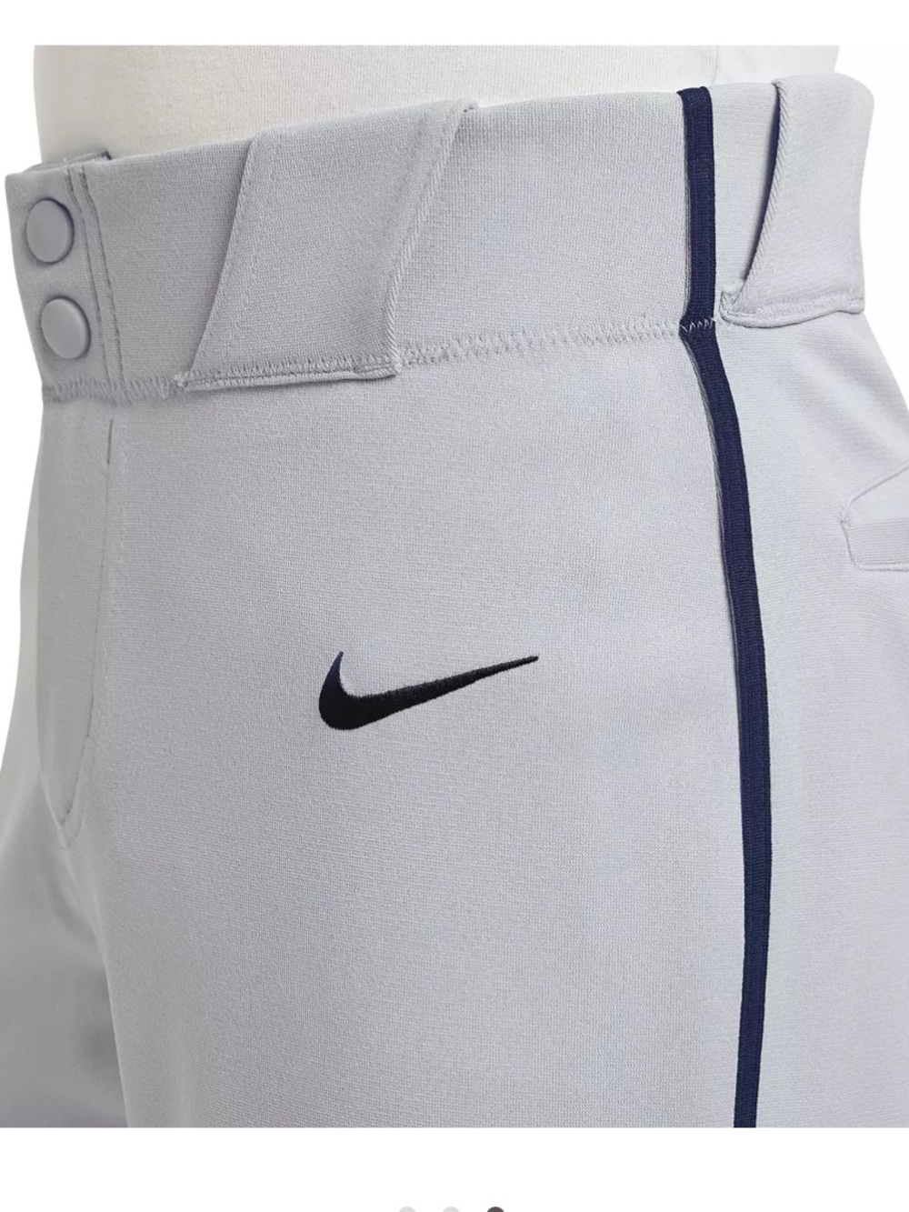 Nike Boys'  2 Piped Baseball Pants Gray Size Medium NEW